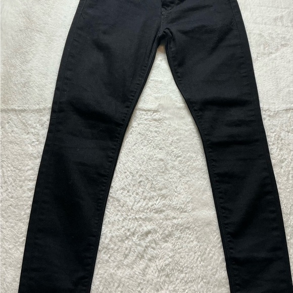 Express Black Skinny Jeans with Modern Tapered Design - Picture 2 of 8
